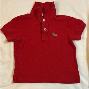 Lacoste Red Polo Shirt Classic Knit Casual